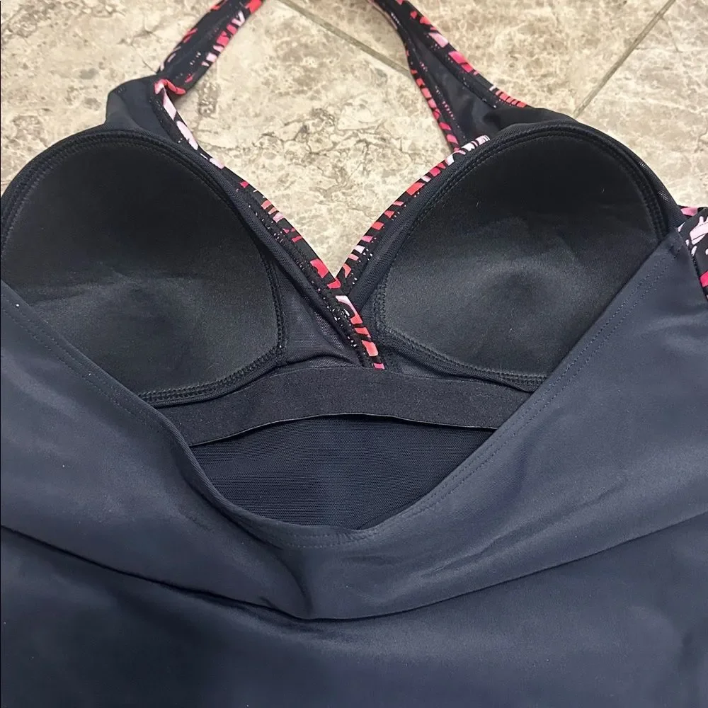 Croft & Barrow Body Sculptor 1pc Halter Swimsuit Tummy Control NEW Size 16